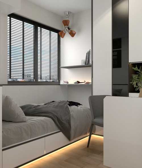 Modern Bedroom at Apartment @ Highpark Residences