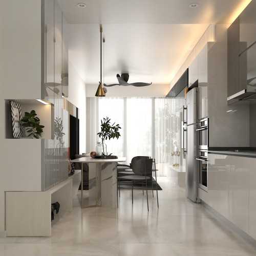 Modern Dining Room at Apartment @ Highpark Residences