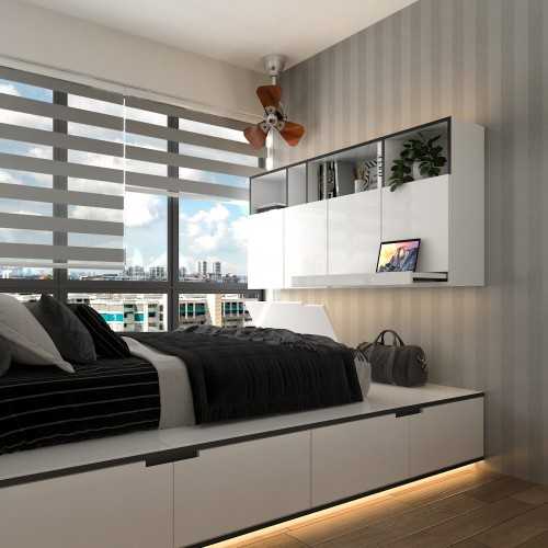 Modern Bedroom at Apartment @ Highpark Residences