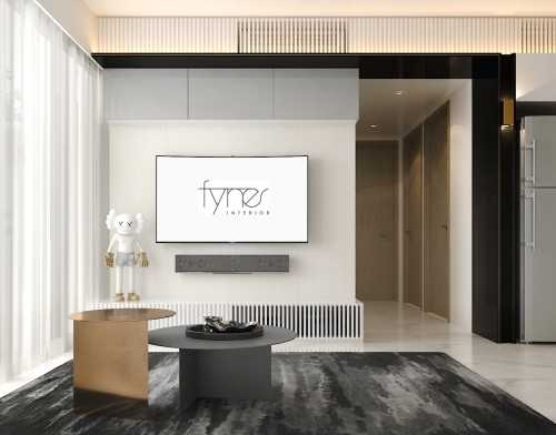 Modern Living Room at Apartment @ Highpark Residences