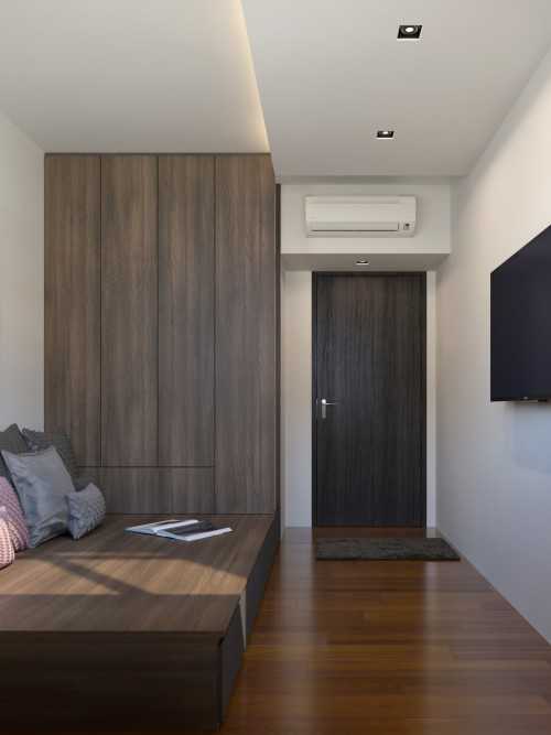 Contemporary Bedroom at HDB Apt @ Sumang Lane