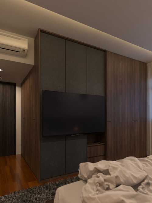 Contemporary Bedroom at HDB Apt @ Sumang Lane