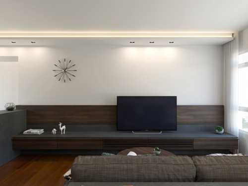 Contemporary Living Room at HDB Apt @ Sumang Lane