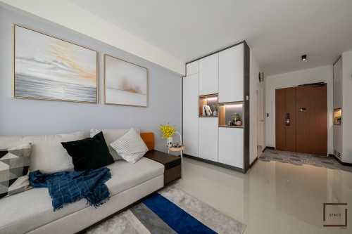 Minimalist Living Room at Tampines Drive