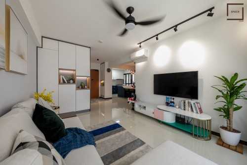 Minimalist Living Room at Tampines Drive