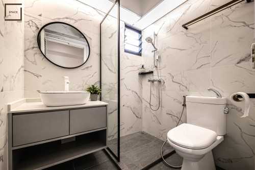 Minimalist Bathroom at Tampines Drive