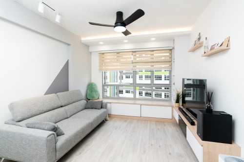 Minimalist Living Room at 613A Tampines Greenview