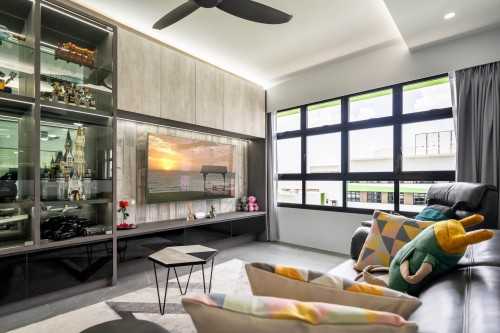 Contemporary Living Room at Tampines | Greenridge