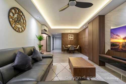 Modern Living Room at Punggol | 118 Edgefield Plains