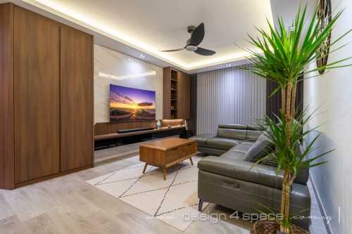 Modern Living Room at Punggol | 118 Edgefield Plains