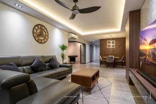 Modern Living Room at Punggol | 118 Edgefield Plains