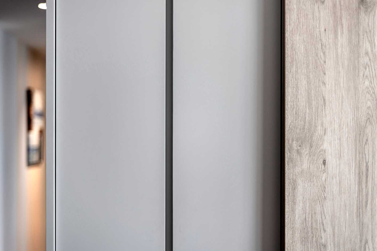 Modern Bedroom with Ceiling Light and Wardrobe
