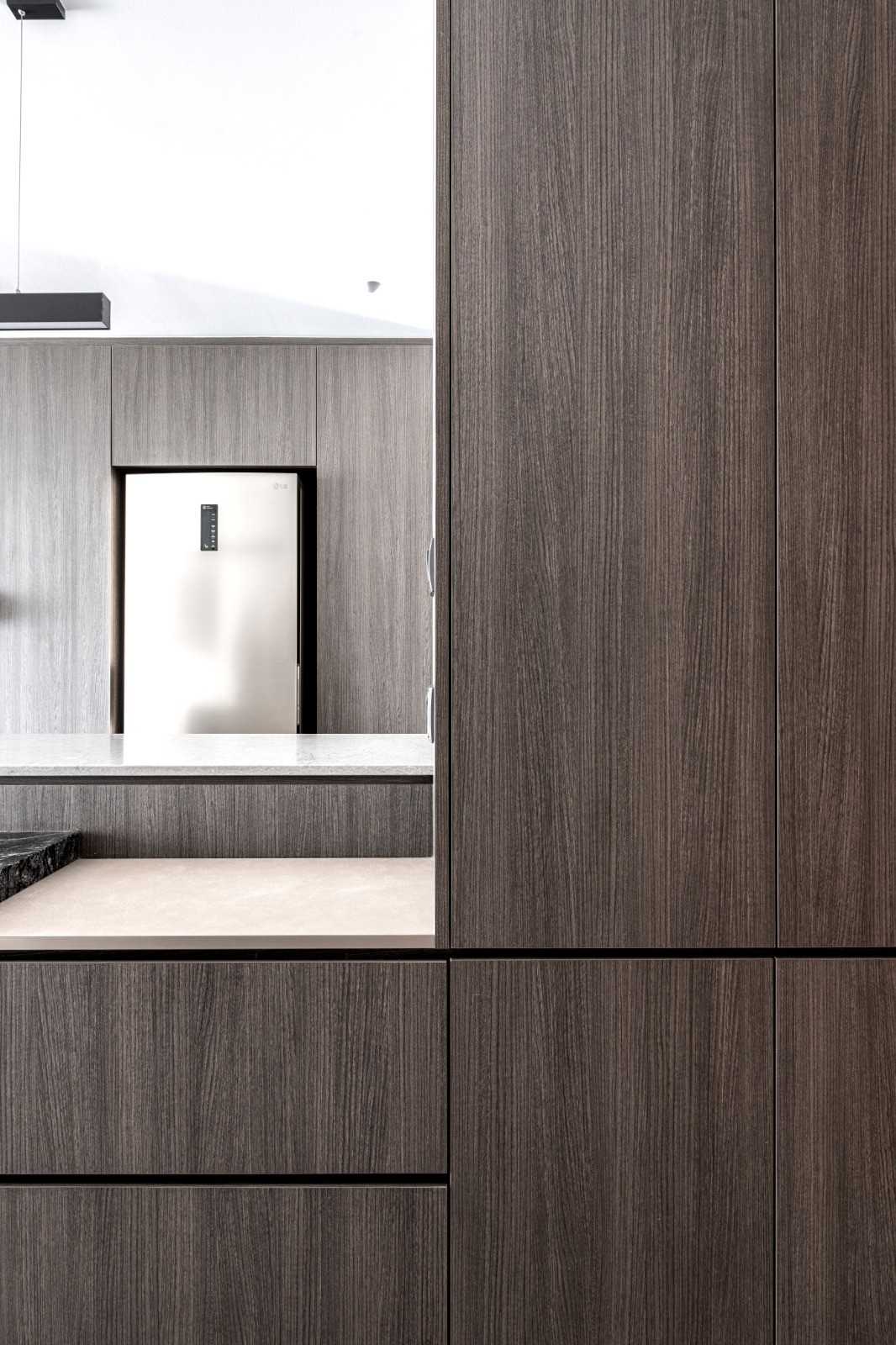 Modern Foyer with Storage Cabinets and Small Storage