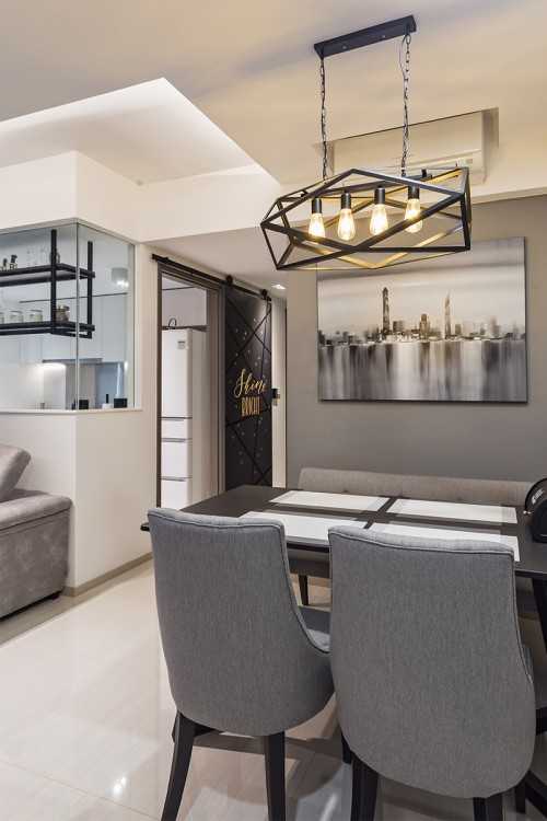 Industrial Dining Room at Bellewaters at Anchorvale Crescent