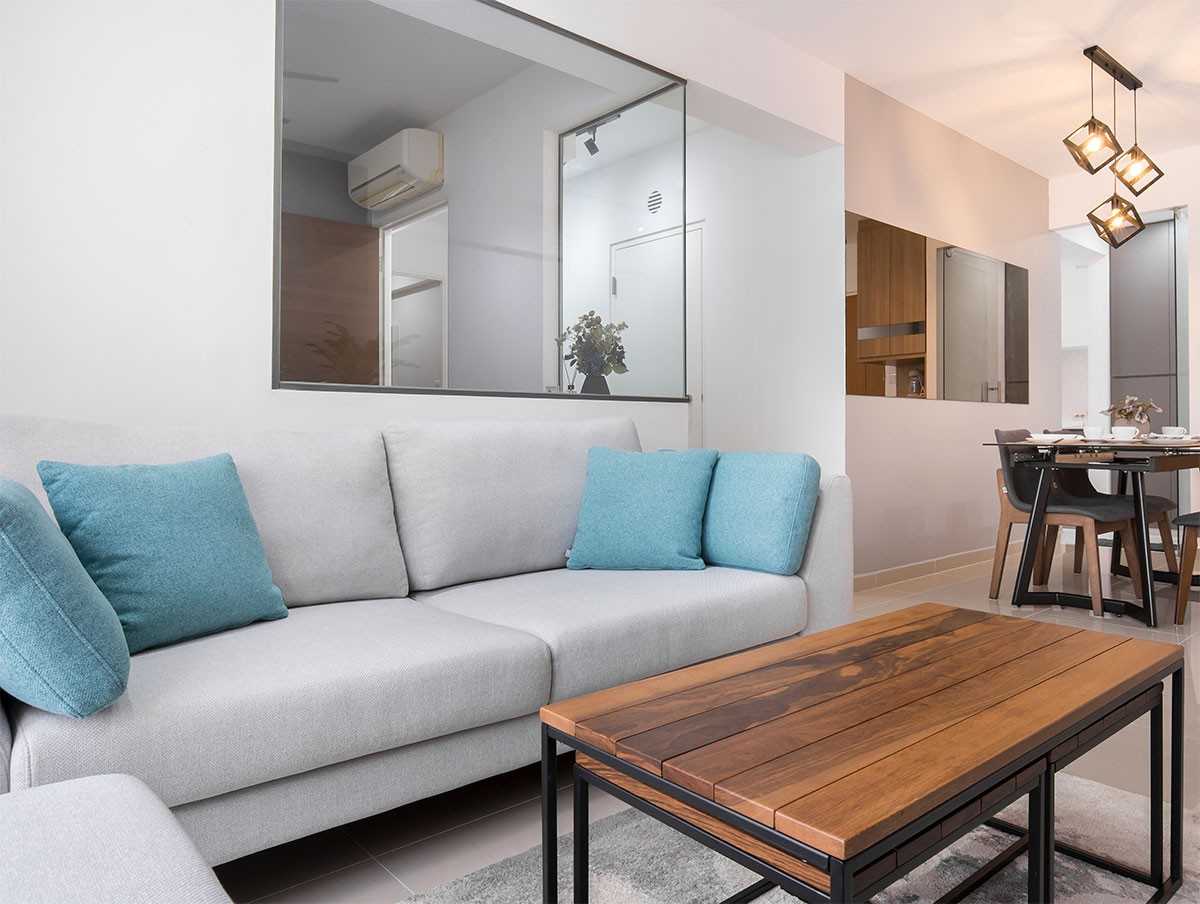 Modern Living Room with Sofa and Coffee Table