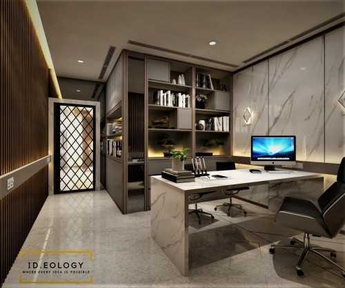Contemporary Home Office at Florida condo