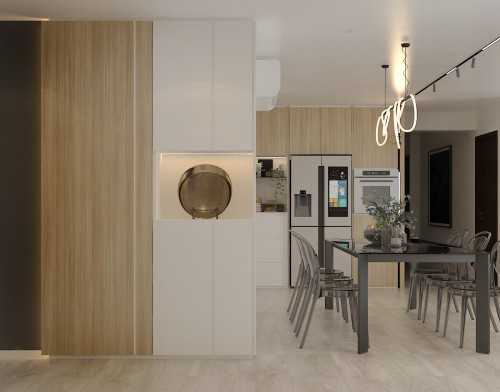 Modern Dining Room at Illustration Drawings for a resale HDB Apt @ Edgefield Plain.