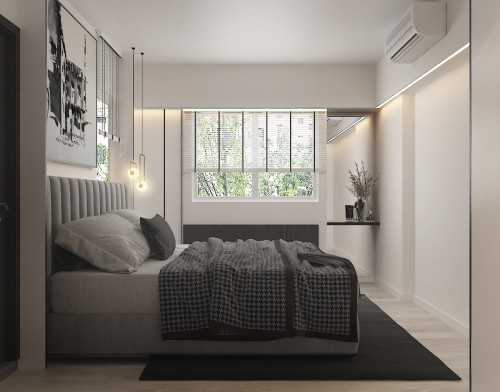 Modern Bedroom at Illustration Drawings for a resale HDB Apt @ Edgefield Plain.