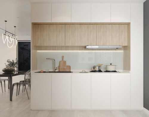 Modern Kitchen at Illustration Drawings for a resale HDB Apt @ Edgefield Plain.