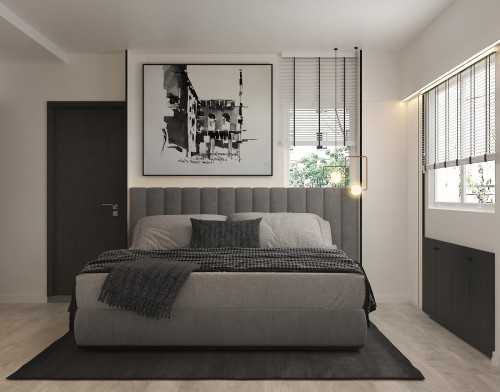 Modern Bedroom at Illustration Drawings for a resale HDB Apt @ Edgefield Plain.