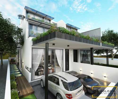 Contemporary Courtyard at Greenview Crescent