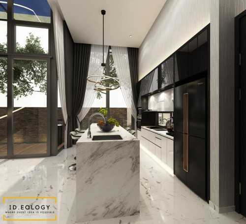 Contemporary Home Bar at Greenview Crescent
