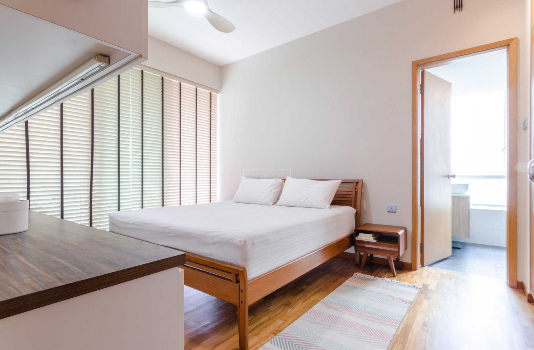 Modern Bedroom with Ceiling Light and Wardrobe