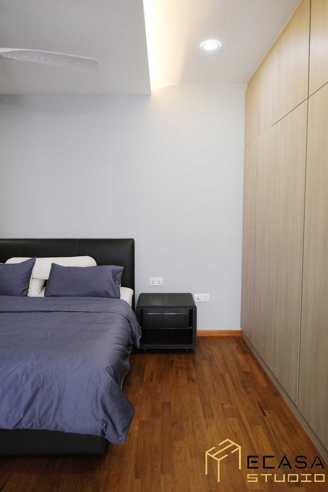 Scandinavian Bedroom with Bed and Lighting