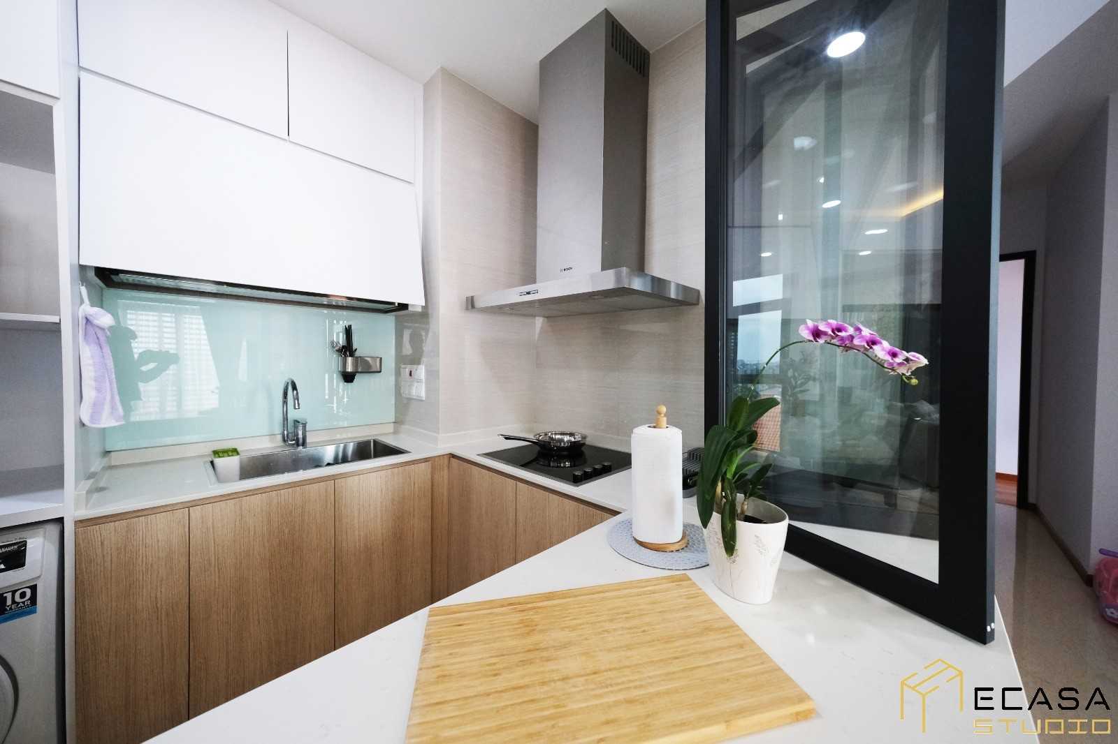 Scandinavian Kitchen with Kitchen Accessories and Dishwasher