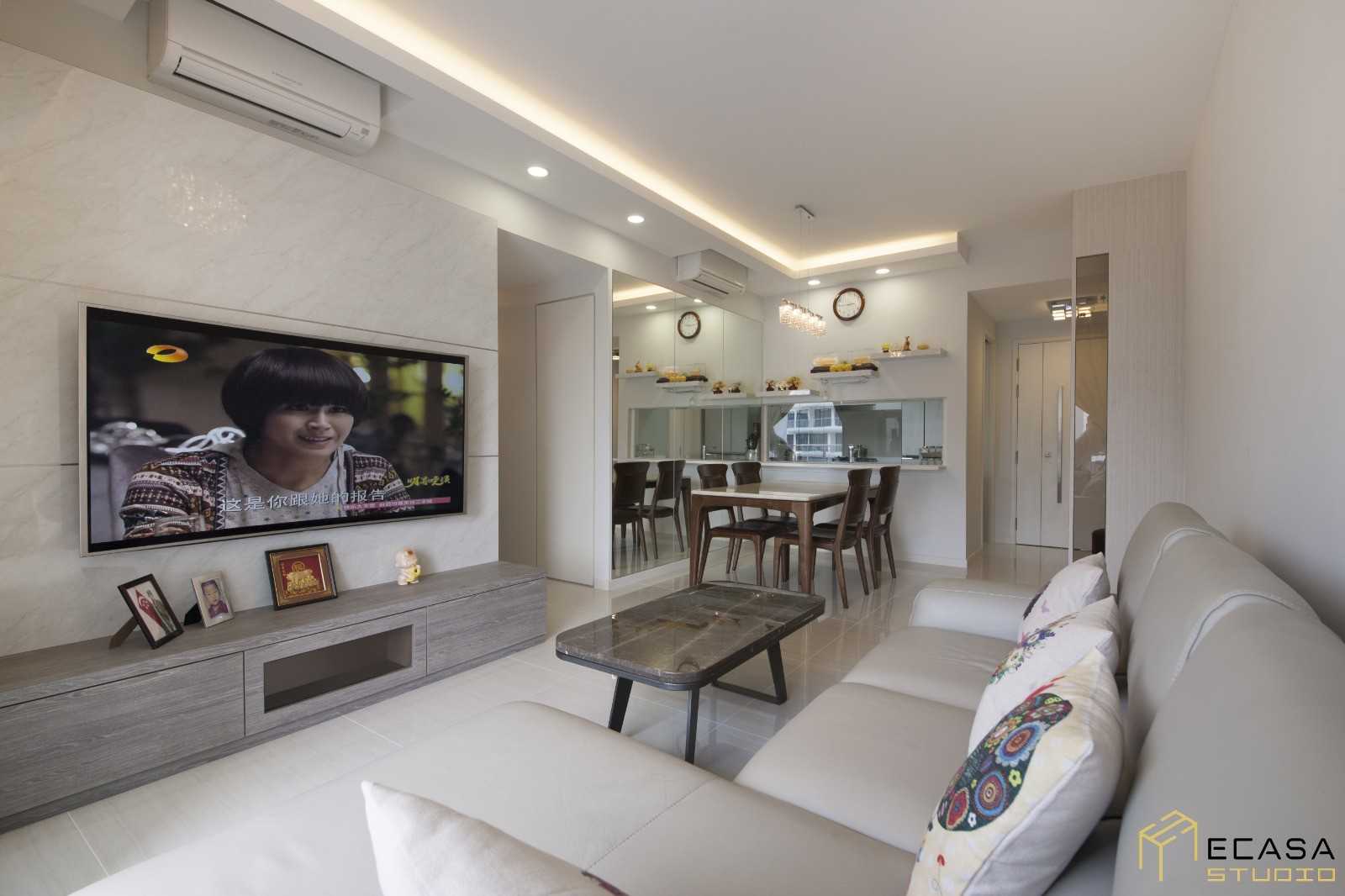 Modern Living Room with TV Console and Sofa