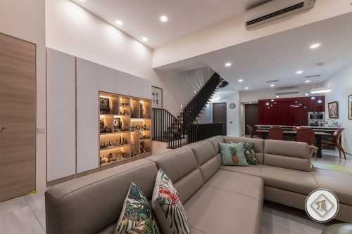 Contemporary Living Room at Serangoon Gardens Terrace 2