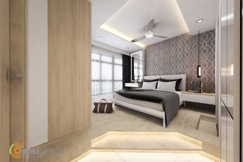 Contemporary Bedroom at Alkaff Courtview