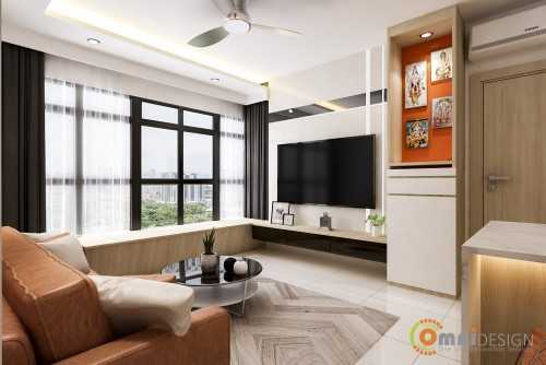 Contemporary Living Room at Alkaff Courtview