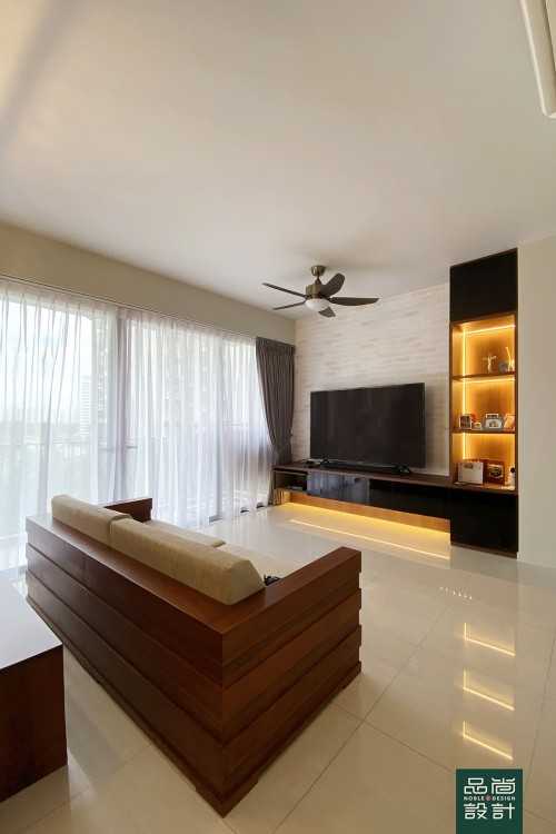 Asian Living Room at Boathouse Residences 2 bedroom