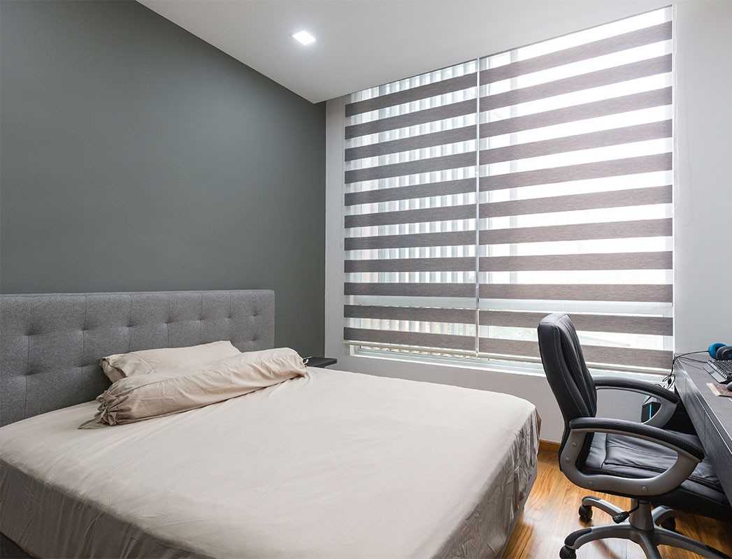 Modern Bedroom with Children's Beds and Bed