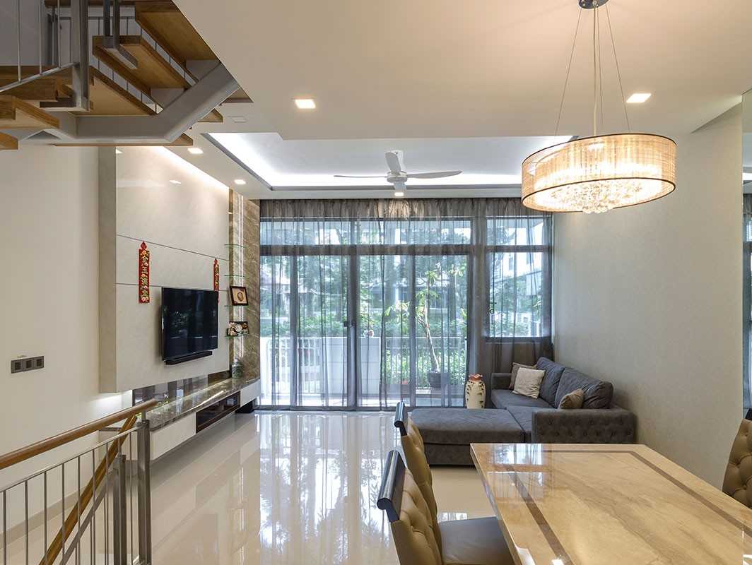 Modern Living Room with TV Console and Feature Wall