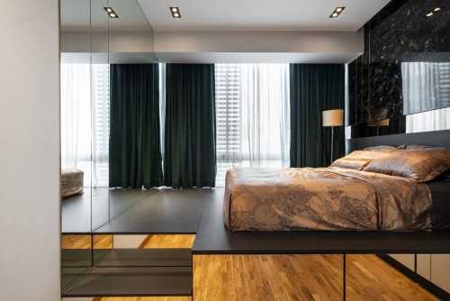 Modern Bedroom at One North Residences