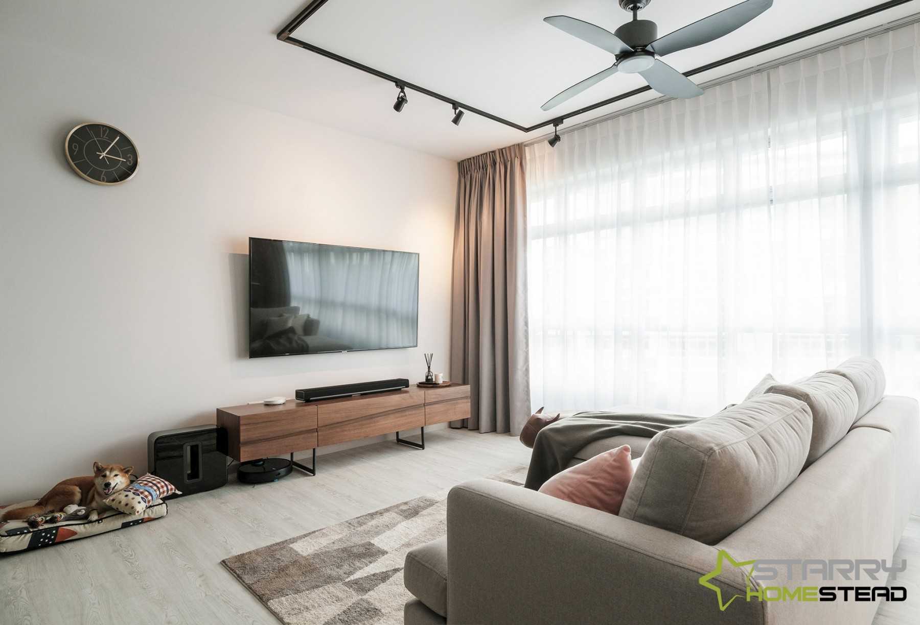 Modern Living Room with Sofa and TV