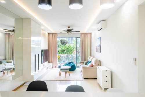 Contemporary Living Room at Macpherson | Oasis Garden