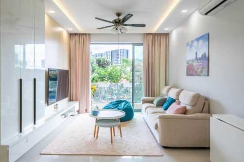 Contemporary Living Room at Macpherson | Oasis Garden