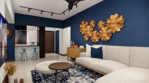 Scandinavian Living Room at Bidadari Park Drive