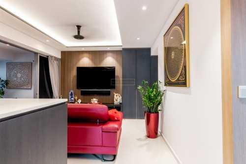 Contemporary Living Room at 138B Toa Payoh Lor. 1A (The Peak DBSS)