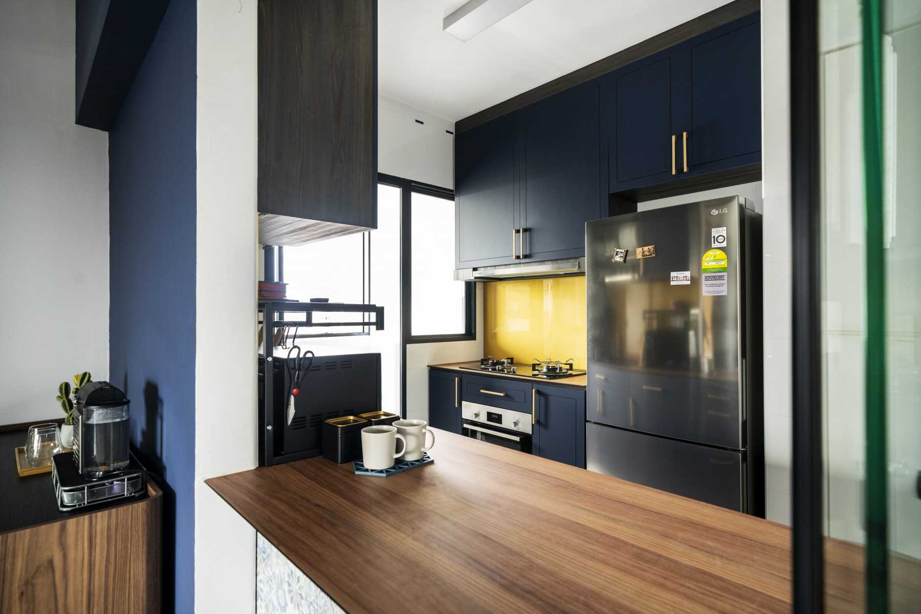 Eclectic Kitchen with Countertop and Kitchen Window