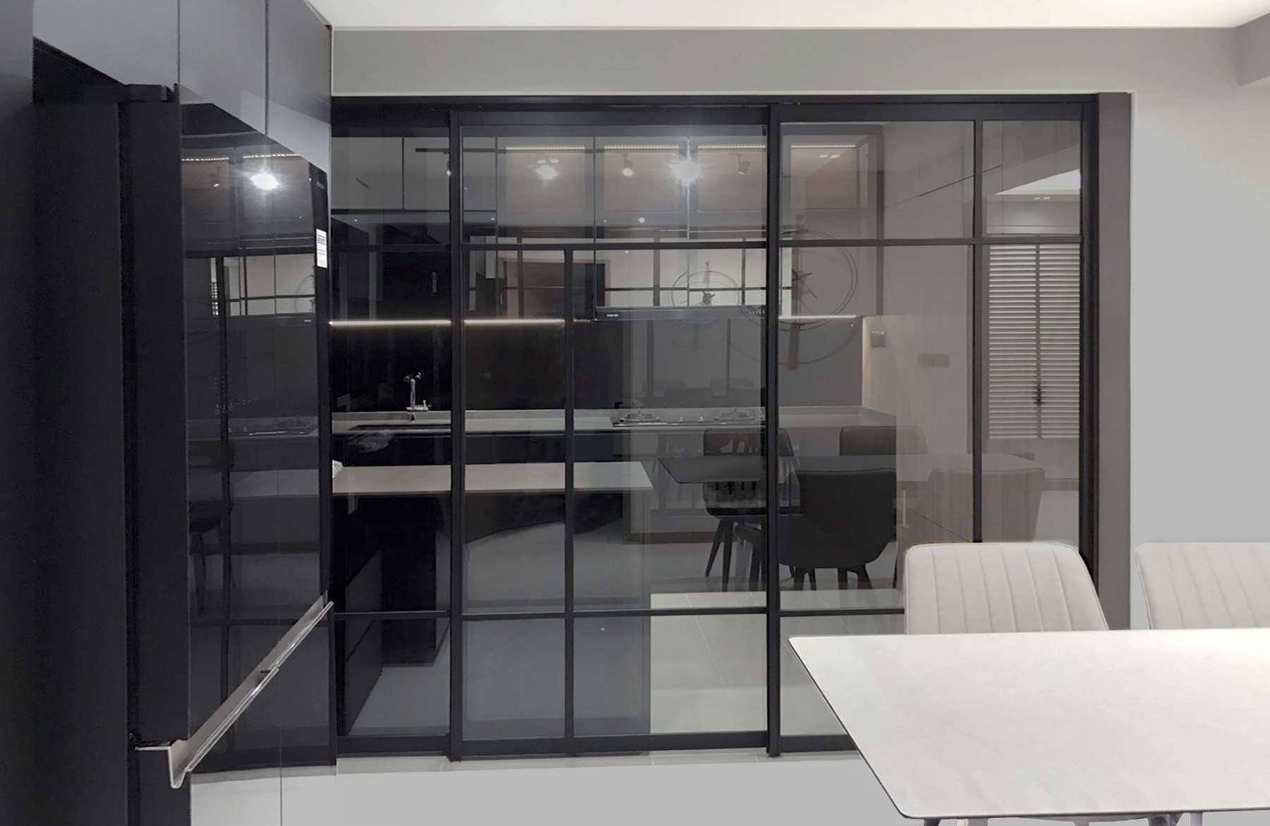 Industrial Kitchen with Cupboard and Kitchen Cabinets