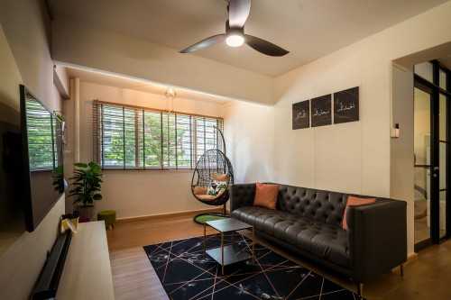 Contemporary Living Room at 879 Woodlands
