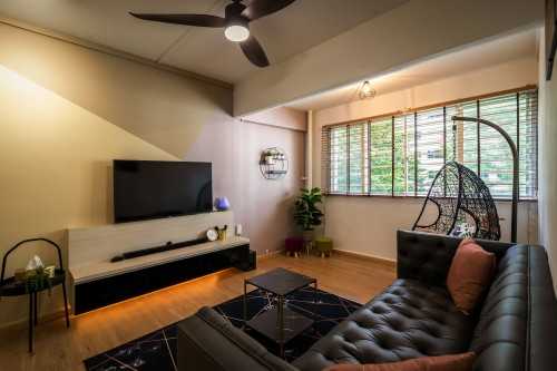 Contemporary Living Room at 879 Woodlands