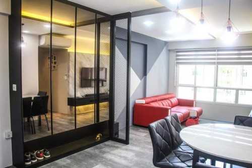 Industrial Living Room at West Terra