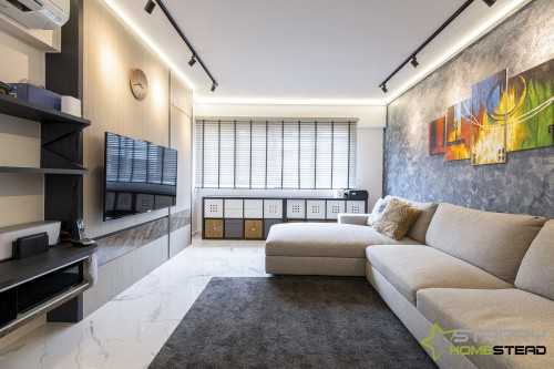 Modern Living Room at 424 Serangoon Central