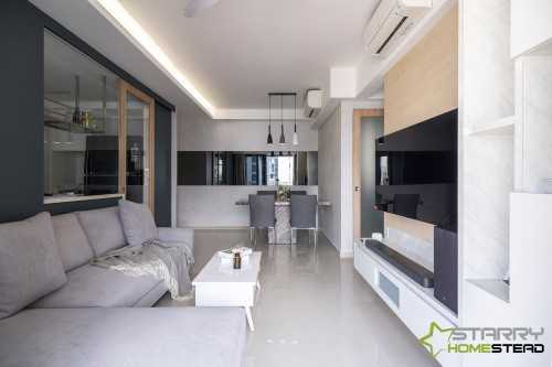 Scandinavian Living Room at 266 Yio Chu Kang Road Hundred Palms Residencies
