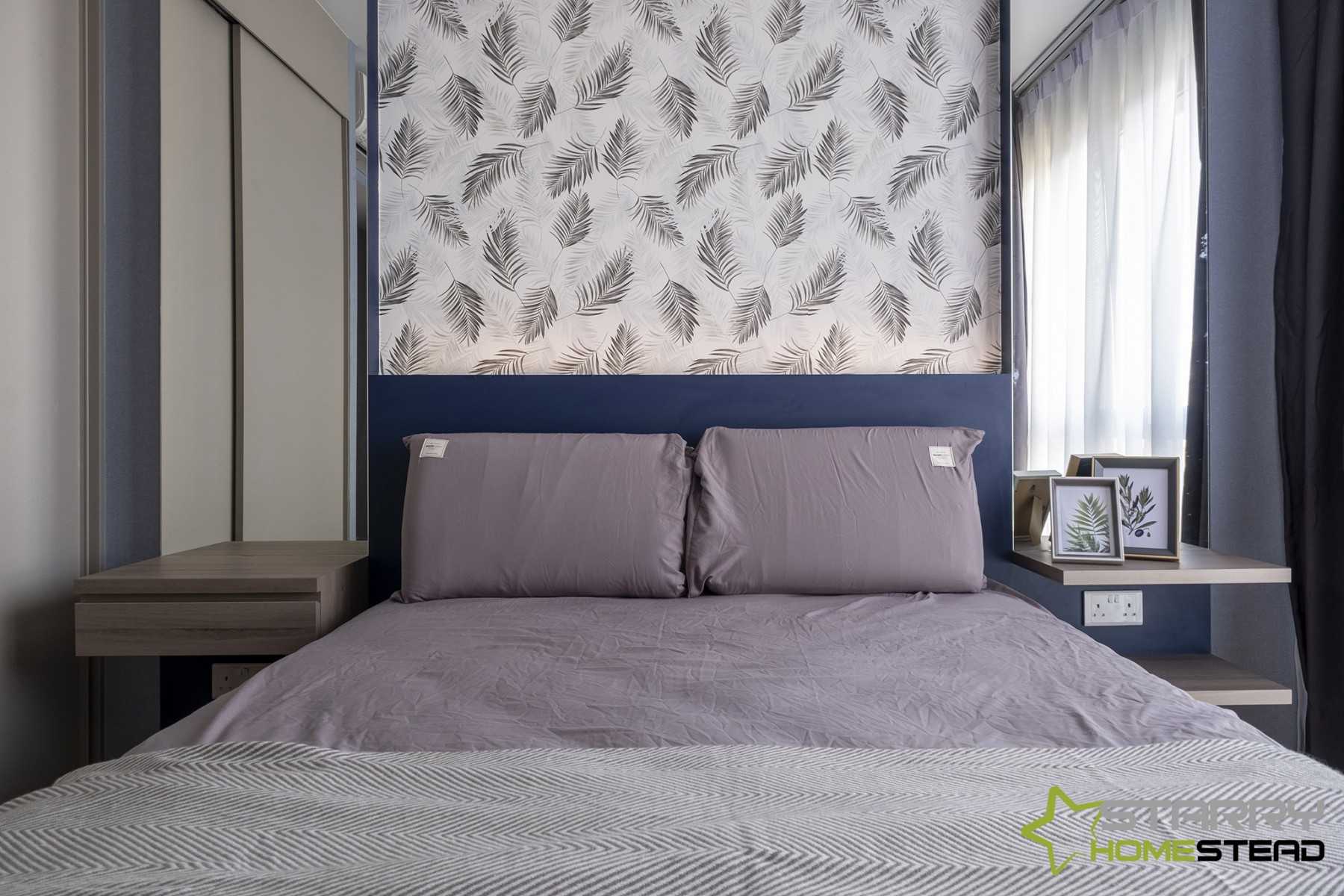 Scandinavian Bedroom with Queen Bed and Bed